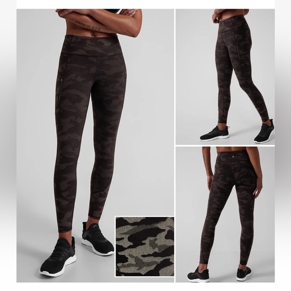 Athleta rainier reflective Camo tights small